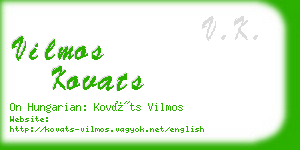 vilmos kovats business card